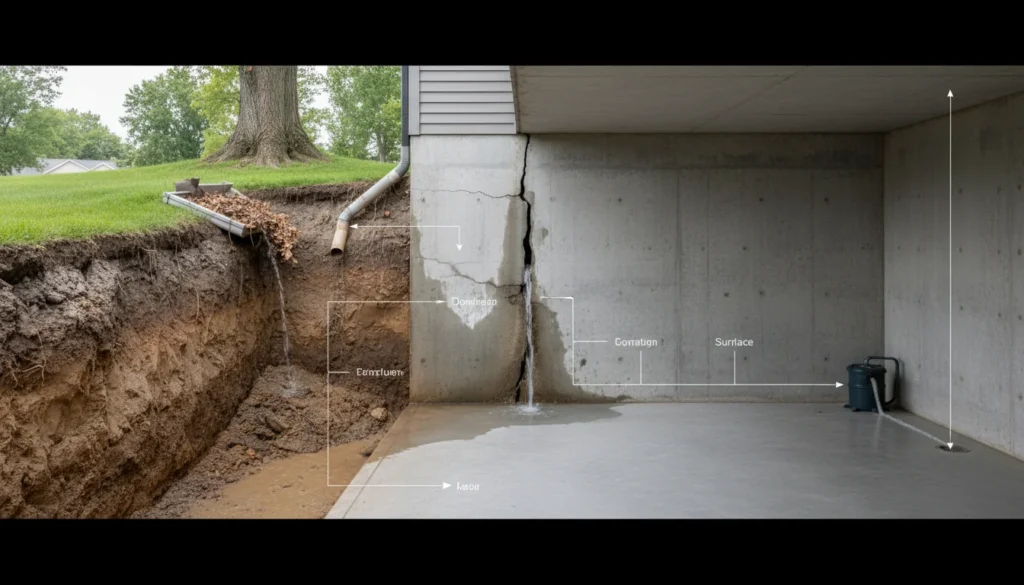 What Causes Foundation Water Intrusion Noblesville?